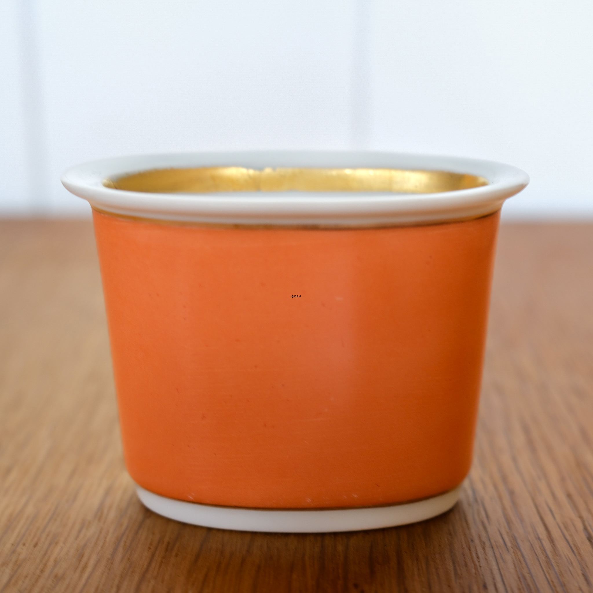 Orange oval tandstikholder, Royal Copenhagen nr. 492-9488