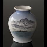 Vase with landscape from Greenland, Royal Copenhagen no. 4938