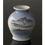 Vase with landscape from Greenland, Royal Copenhagen no. 4938