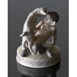 Faun med ged, Royal Copenhagen figur nr. 498