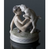 Faun with goat, Royal Copenhagen figurine No. 498