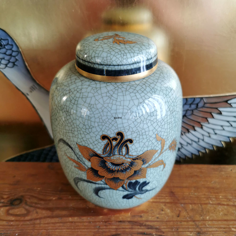 Krukke med låg krakeleret, 15 cm, Royal Copenhagen nr. 5000-3022