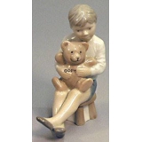 Boy with Teddy, Royal Copenhagen figurine no. 5652