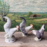 Rooster looking for the sun on Base, Royal Copenhagen bird figurine No. 567 - Very rare (1894-1922)