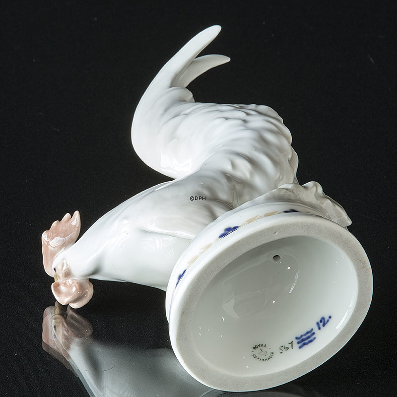 Hane på base, Royal Copenhagen figur af fugl nr. 567 - Meget sjælden (1894-1922)