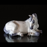 Lippizaner hest, liggende hoppe, Royal Copenhagen figur 5690