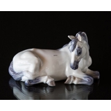 Lippizaner hest, liggende hoppe, Royal Copenhagen figur 5690