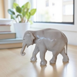 Standing elephant, Little Royal Copenhagen figure no. 599 (1894-1922) REPAIRED by ear