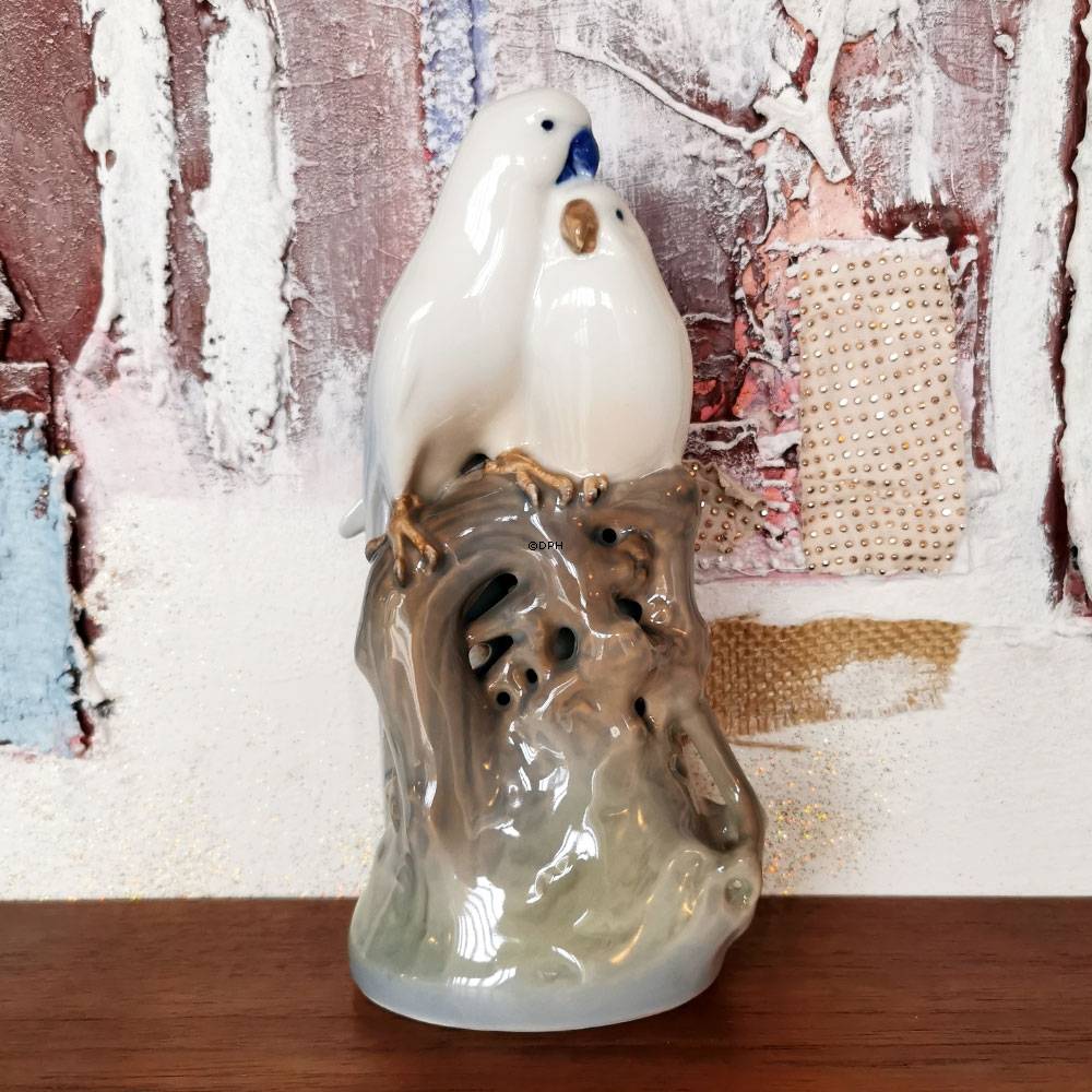 Papegøjer, Royal Copenhagen fugle figur nr. 649