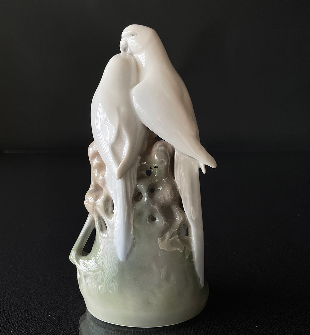 Papegøjer, Royal Copenhagen fugle figur nr. 649