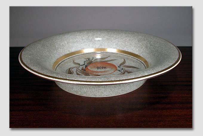 Fad med fersken, krakkeleret, Royal Copenhagen nr. 670-3508