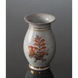 Krakkeleret vase m/blomster, Royal Copenhagen nr. 696-2490