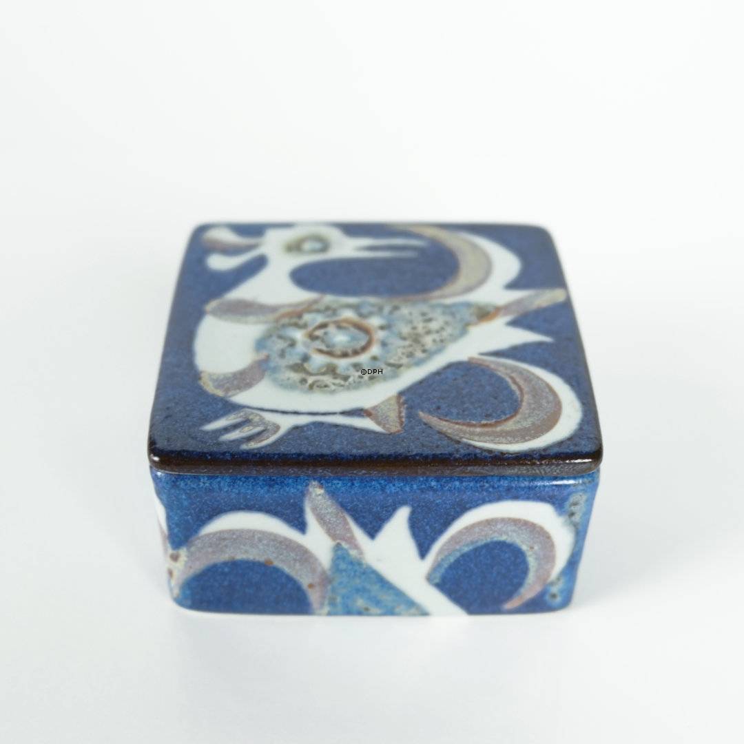 Fajance lille æske/skrin med låg af Nils Thorssen, Royal Copenhagen nr. 708-3267-f