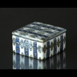 Faience box by Nils Thorssen, Royal Copenhagen. 8x8cm No. 711-3267
