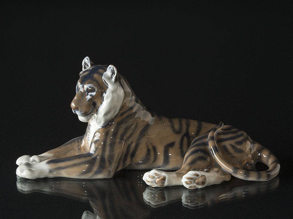 Tiger, Royal Copenhagen figur nr. 714