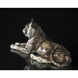 Tiger lying down resting, Royal Copenhagen figurine No. 714