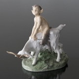 Faun on Goat, Royal Copenhagen figurine no. 737