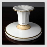 Candlestick White with Gilted edge, Royal Copenhagen no. 789-3360
