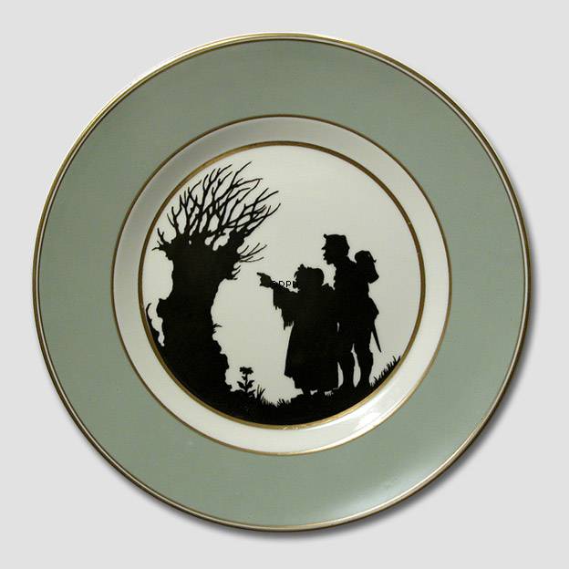Royal Copenhagen Platte med Fyrtøjet, silhouet