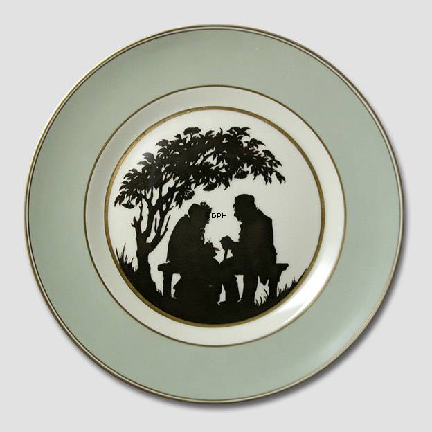 Royal Copenhagen Platte med H.C. Andersen eventyr, silhouet