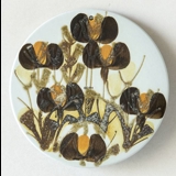 Faience butter board with plant motif by Ivan Weiss, Royal Copenhagen No. 962-1665