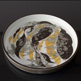 Faience dish with plant motif by Ivan Weiss, Royal Copenhagen No. 963-3293