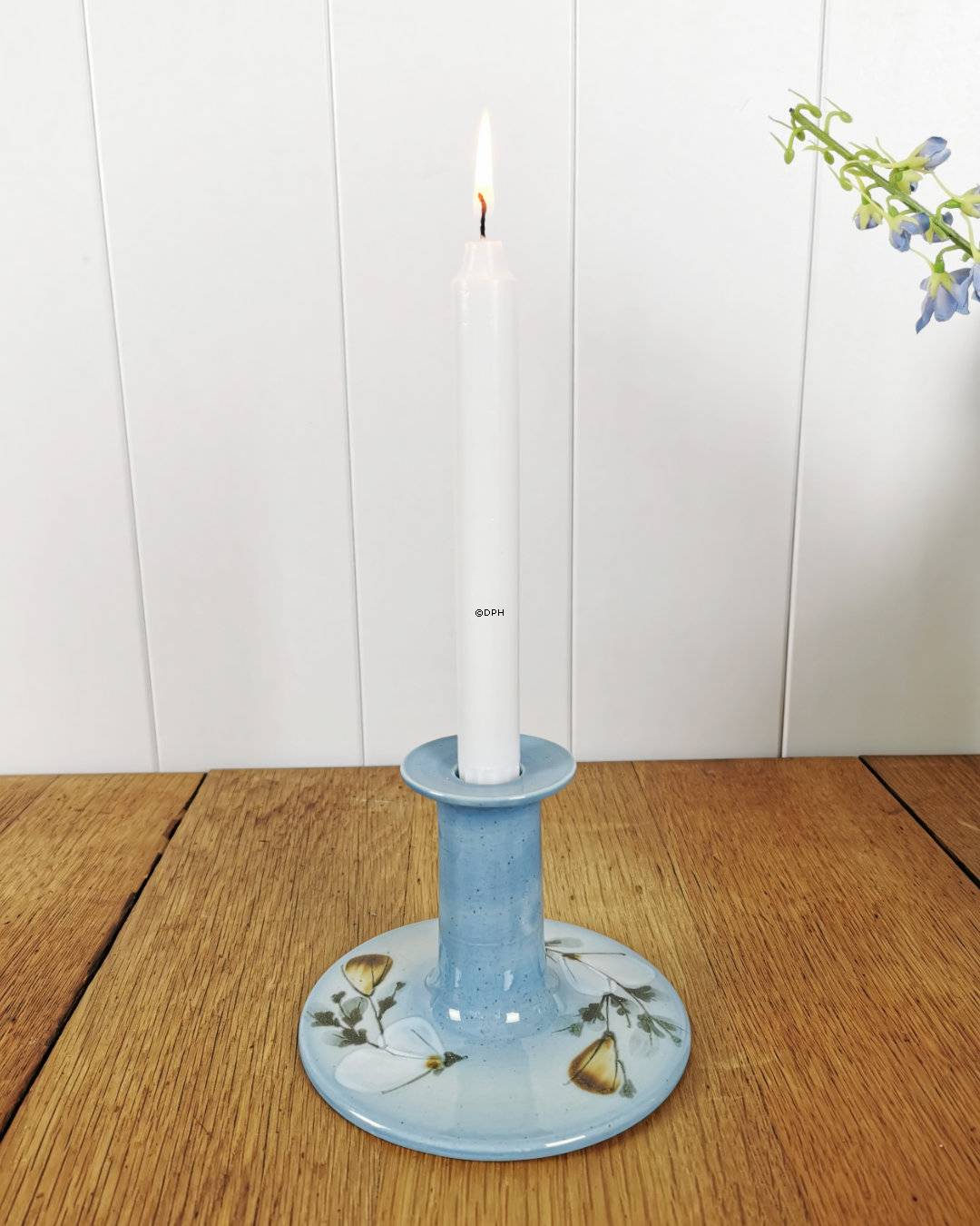 Lysestage med blomstergrene, Royal Copenhagen nr. 967-3900