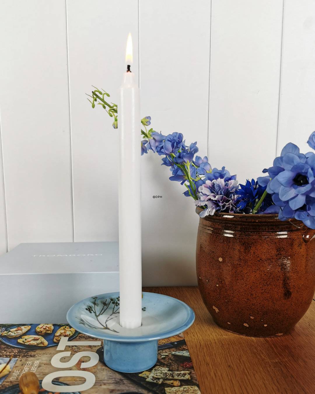 Lysestager med blomstergrene, SÆT, Royal Copenhagen nr. 967-3901