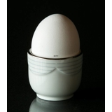 Rørstrand "Quattro Platino" Egg cup, white with silver edge