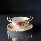 Royal Albert Old Country Roses Bouillontasse, Durchmesser: Untertasse 16 cm / Tasse 11,5 cm