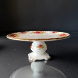 Royal Albert Old Country Roses cake dish on foot