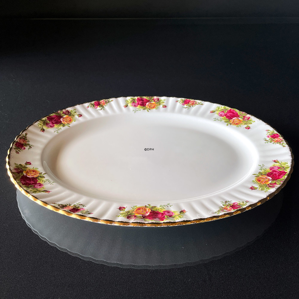 Royal Albert Old Country Roses ovalt fad, Længde: 38 cm