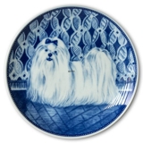 Ravn dog plate no. 92, Maltese dog