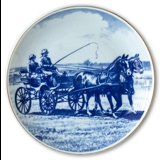 Ravn horse sports plate no. 6, Horse Driving - Arne Jonsson and Sven Olsson driving Munther and Zodiac