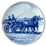 Ravn horse sports plate no. 6, Horse Driving - Arne Jonsson and Sven Olsson driving Munther and Zodiac