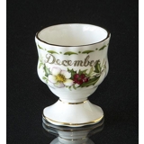 Royal Albert Monthly Egg Cup with Flowers December Christmas Rose