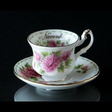 Royal Albert MINIATURE Monthly Cup with Flowers November Crysanthemum