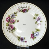 Royal Albert Monthly Plate with Flowers March Anemones