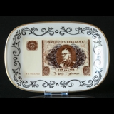 Ravn Swedish Banknotes Plate No. 8 Five kroner 1954-1963 with pictures of Gustav VI Adolf