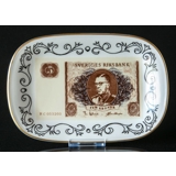 Ravn Schwedische Banknoten Teller Nr. 8 Fünf Kronen 1954-1963 mit Bildern von Gustav VI Adolf