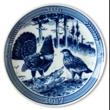 1987 Ravn Christmas plate in the series "Swedish Christmas", capercaillie