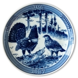 1987 Ravn Christmas plate in the series "Swedish Christmas", capercaillie