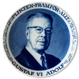 Ravn Gedenkteller, König Gustaf VI Adolf