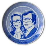 Ravn commemorative plate Wedding between Norwegian Princess Christina and Tord Magnusson