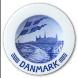 Royal Copenhagen Gedenkteller Dänishe Fahne und Kronborg