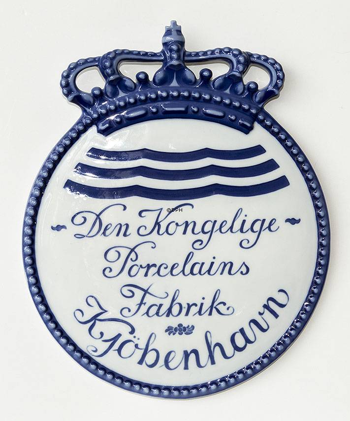 Royal Copenhagen Handlerskilt - Den Kongelige Porcelains Fabrik Kjøbenhavn (ca. 1906) ingen stempel bagpå