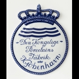 Royal Copenhagen Händlerschild - Den Kongelige Porcelains Fabrik Kjøbenhavn  (ca. 1906)