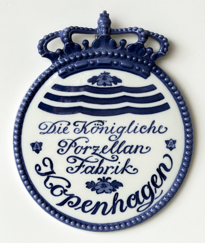 Royal Copenhagen Handlerskilt - Die königliche Porzellan Fabrik Kopenhagen (ca. 1906)