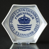 Royal Copenhagen Händlerschild -Verband der Porzellanhändler 1872-1922 23. Januar