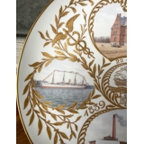 Royal Copenhagen Plate with Freeport of Copenhagen and Isak Glückstadt